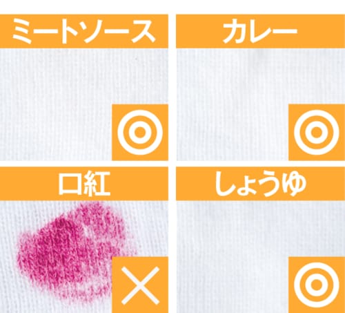 C評価: 口紅は全然落ちない！ 他3種類はきれいに落ちました イメージ