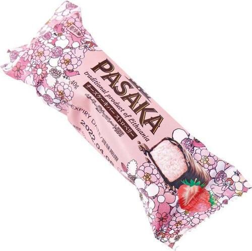 いちごの風味が上品 神戸物産「PASAKA チーズケーキバー ストロベリー」 イメージ