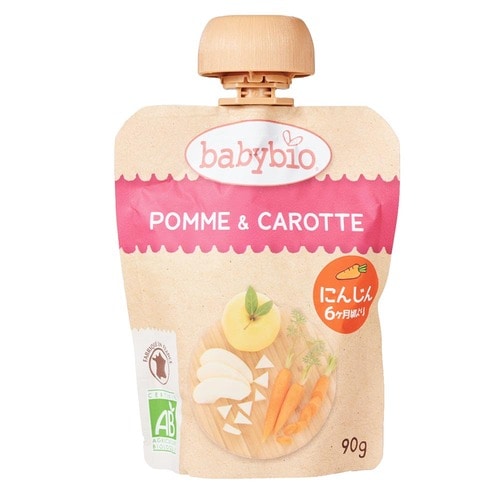 市販のベビーフードおすすめ ベビービオ ベビースムージー アップル&キャロット イメージ1