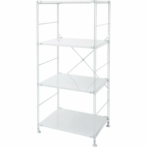 無印のスチールワゴンの使い方おすすめ 無印良品 スチールユニットシェルフ・スチール棚セット・大・ライトグレー イメージ1