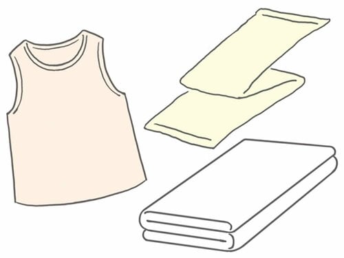 柔軟剤使用があまり向いていない衣類のイラスト