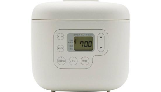無印良品:しゃもじ置き付き炊飯器・3合 MJ-RC3A:家電