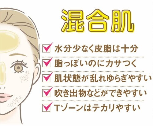 【混合肌】実は日本人の約4割が該当する!? 脂性肌を救い隊おすすめ イメージ