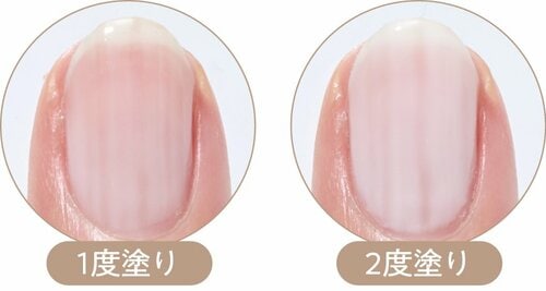 仕上がり：1度塗りはシアー、2度塗りで白さ深まる マニキュア・ネイルポリッシュおすすめ イメージ