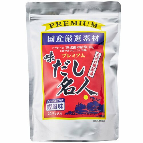 味噌汁におすすめのだしパックおすすめ 森田鰹節 プレミアムだし名人 イメージ