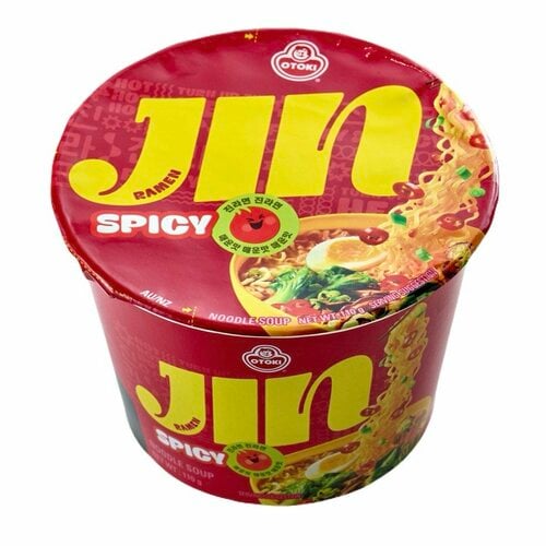 韓国インスタントラーメンおすすめ OTOKI ジンラーメン 辛口 カップ イメージ1