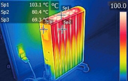 【安全性】暖房性能は高いが本体の発熱が激しい オイルレスヒーターおすすめ イメージ