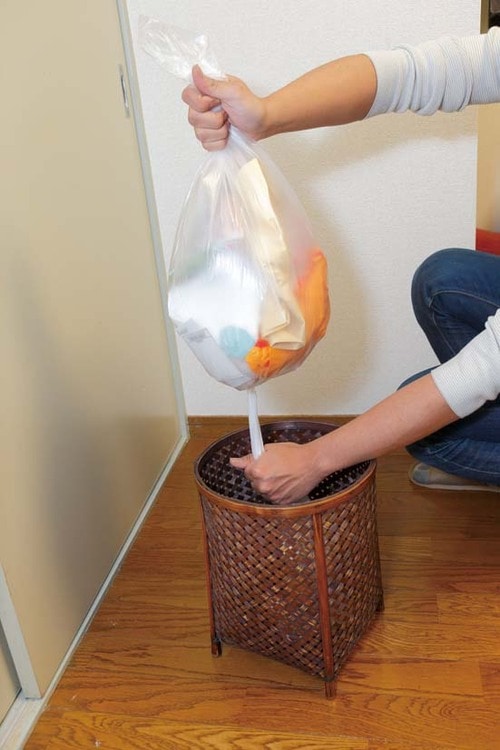 ゴミ袋を用意する必要なし ひっぱってちぎるだけ イメージ