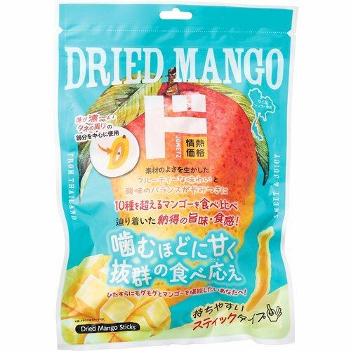 ドンキの食品おすすめ 情熱価格 ドライマンゴー スティック イメージ