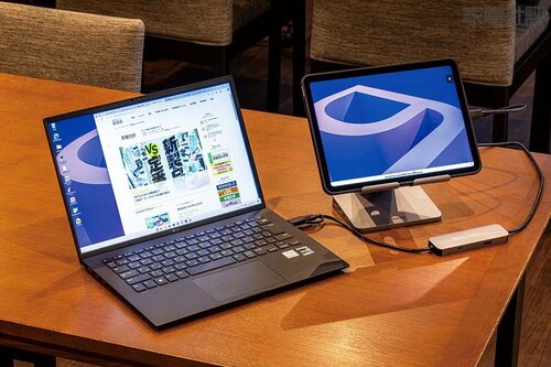 拡張ディスプレイとして使える j5create「JCH422 iPad/iPhone to Windows PC クロスリンクハブ」おすすめ イメージ