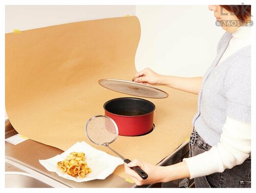 ほぼ飛び散りがないからコンロ掃除が即完了 オイルスクリーンおすすめ イメージ