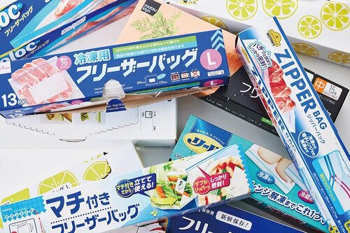 さまざまなフリーザーバッッグが集まっている画像