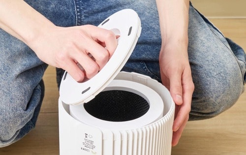 【お手入れ】フタが開けやすくフィルター交換しやすい 小型空気清浄機おすすめ イメージ