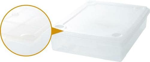 小型で凹凸も少ない！ダイソーのベッド下収納ケース イメージ