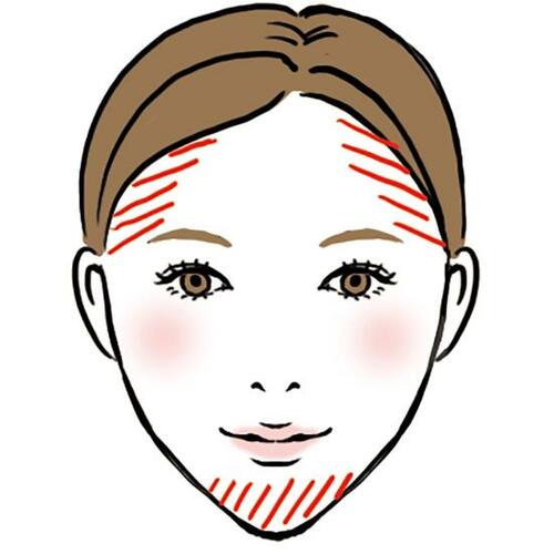 逆三角形さん シェーディングおすすめ イメージ
