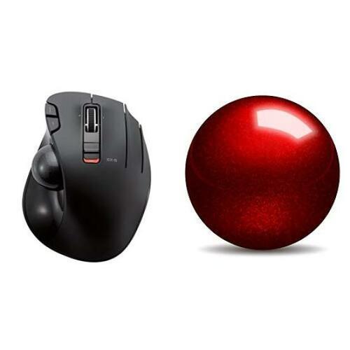 エレコム:ワイヤレストラックボール(親指操作タイプ) M-XT3DRBK トラックボール用交換ボール M-B1RD セット:マウス