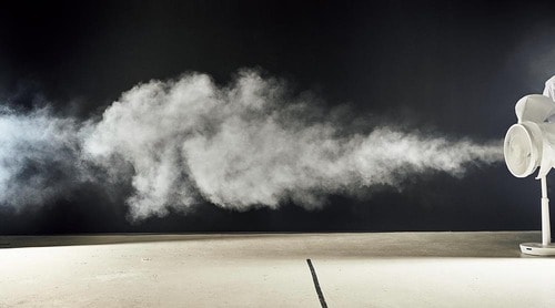 ムラのない放射状の風が遠くまで届く イメージ