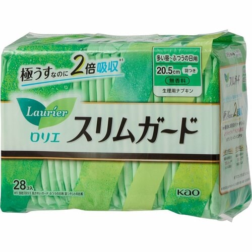 生理用ナプキンおすすめ ロリエ スリムガード 多い昼～ふつうの日用羽つき 28コ入 イメージ1