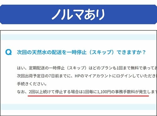 無条件で配送を止められるサービスは少ない ウォーターサーバーおすすめ イメージ2