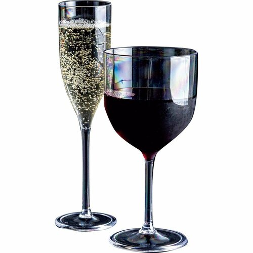 透明度の高さはガラス並み セリア「割れないシャンパングラス/ワイングラス」 イメージ