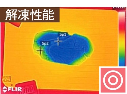解凍性能：ほとんど解凍が完了 解凍プレートおすすめ イメージ