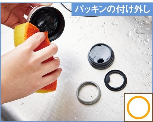 内フタ&パッキンで洗うパーツ多い 水筒おすすめ イメージ