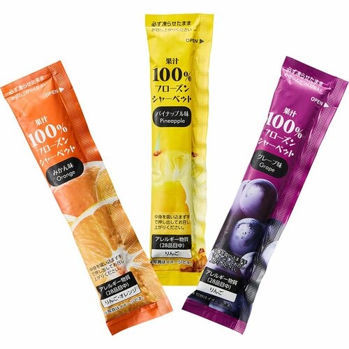 凍らせて食べるゼリー/シャーベットおすすめ リボン 果汁100%フローズンシャーベット イメージ2