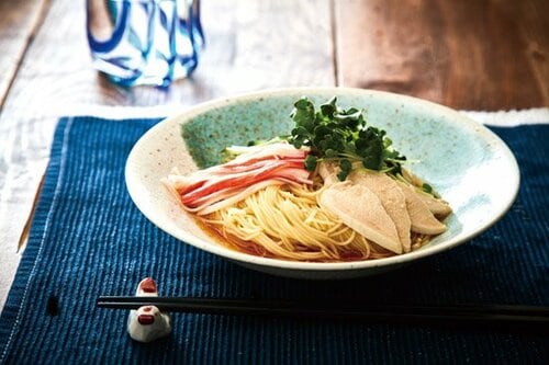 細麺の調理イメージ_冷麺風の画像