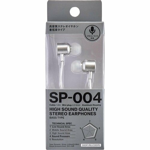100均とは思えない音質! Standard Products「SP-004 HIGH SOUND QUALITY STEREO EARPHONES BASS TYPE」