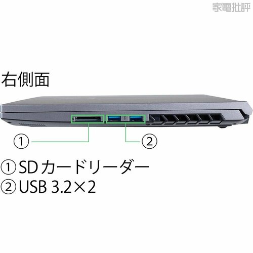 【インターフェース】据え置き使用時に便利な背面端子 ゲーミングノートPCおすすめ イメージ