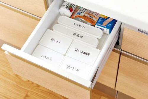 その2：薬の収納無印のケースに入れ替えて整理整頓 イメージ