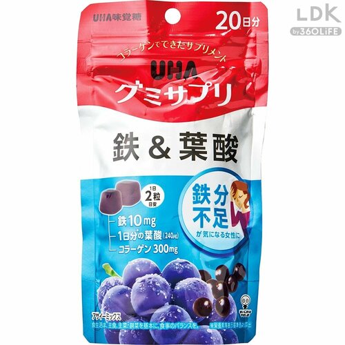 2粒で1日分の鉄量摂取「グミサプリ鉄&葉酸」 鉄分入りお菓子おすすめ イメージ