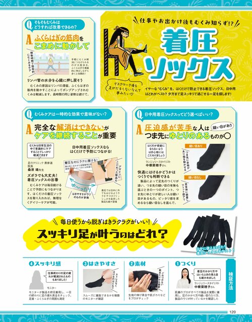 雑誌『LDK the Beauty』がスッキリ足が叶う着圧ソックスをテスト 着圧ソックスおすすめ イメージ