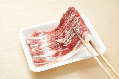 薄切り肉・刺身解凍テストでは全体的に冷凍部分が残った状態で終了
