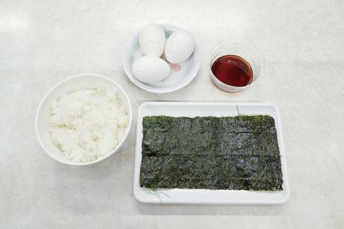 【材料】「ぼんご」の卵黄醤油漬けおにぎりレシピ