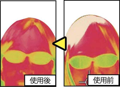 ポイント：頭全体がムラなく冷えた！ イメージ