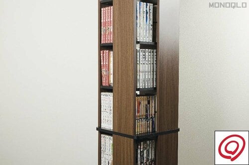 横幅の半分が隠れるので視覚ノイズが少ない 漫画本棚おすすめ イメージ