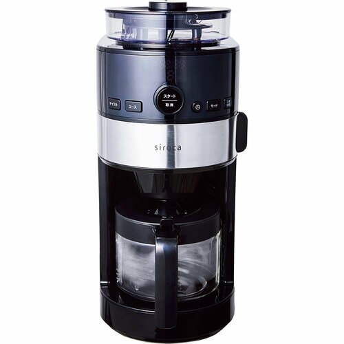 ミル付き全自動コーヒーメーカーおすすめ シロカ コーン式全自動コーヒーメーカーSC-C112 イメージ