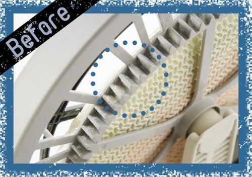 結果2：手入れを怠っていた加湿器の水垢が取れる イメージ