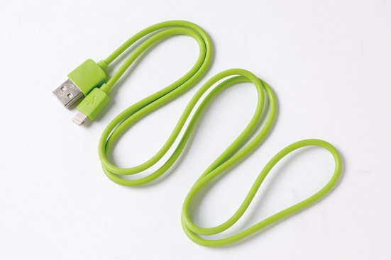 メーカー不明:charging cable for Apple（緑）:USB:USBケーブル