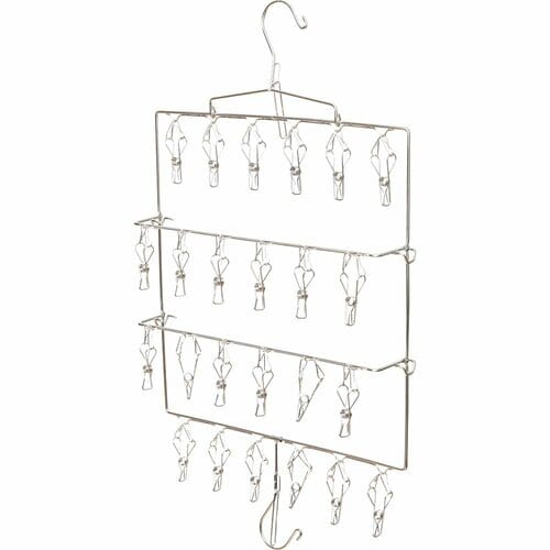 ニトリの便利グッズおすすめ ニトリ 縦横干せるステンレスハンガー(24ピンチ OS05) イメージ