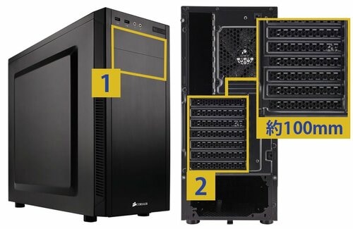 ▼タワーケースの場合(ATX対応)の場合 マザーボードおすすめ イメージ