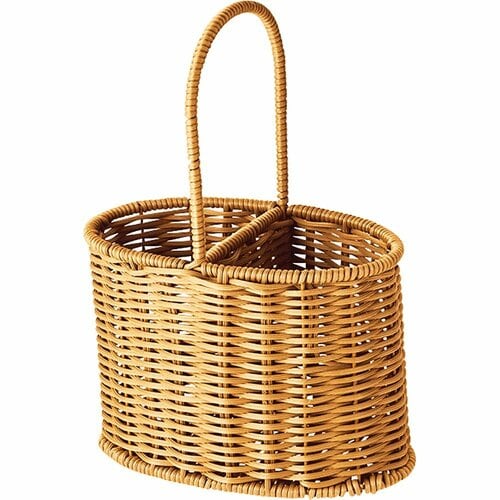 スリーコインズおすすめ スリーコインズ KITINTO《水洗い》 PPラタン仕切りカトラリースタンド イメージ1