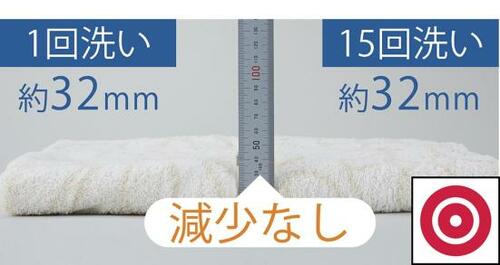 持続性のテスト結果 フェイスタオルおすすめ イメージ