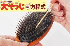 【竹串だけで取れない】髪の毛ぎっしりのブラシ&ヘアアイロン、すっきりさせるポイントは？【LDK大掃除】