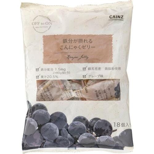 カインズ(CAINZ):鉄分が摂れる こんにゃくゼリー グレープ味:食品