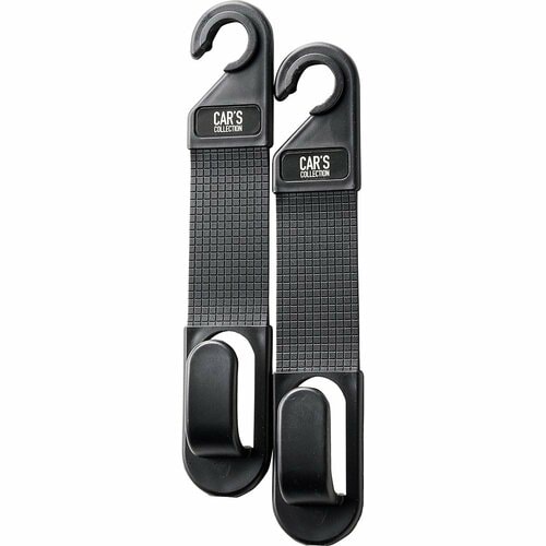 車のシートフックおすすめ ダイソー ヘッドレスト用 買い物袋フック 2本入り イメージ1