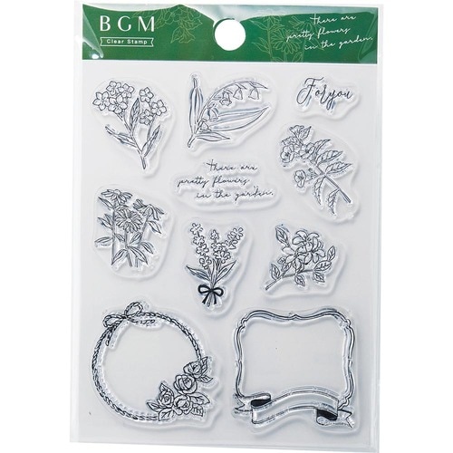 BGM「クリアスタンプ ヴィンテージ フラワー」 イメージ