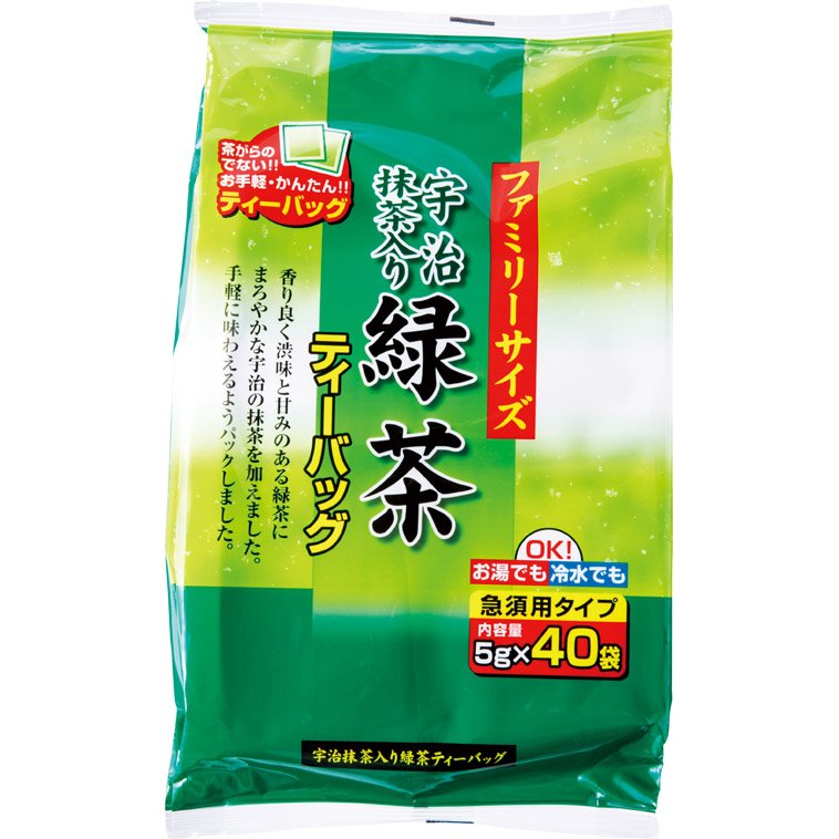 日本茶販売:宇治抹茶入り 緑茶ティーバッグ:飲料