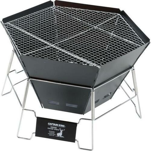 焚き火台おすすめ キャプテンスタッグ ヘキサステンレスファイアグリルM イメージ